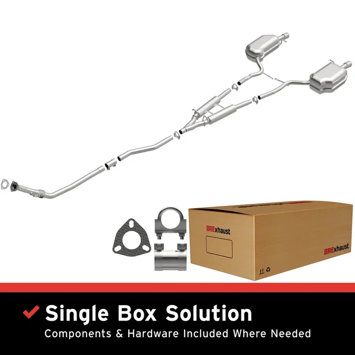 BRExhaust 2004-2005 Audi A4 Quattro 1.8L Direct-Fit Replacement Exhaust System75.0 lb