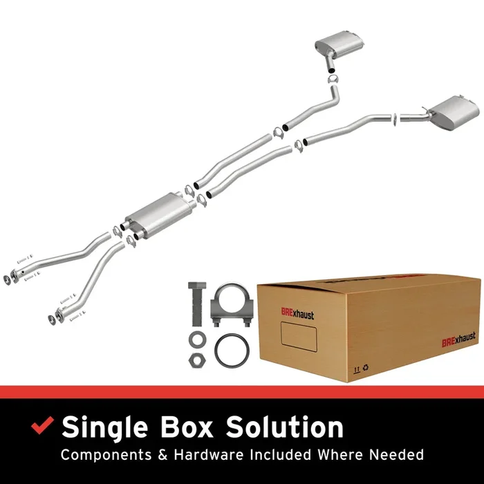 BRExhaust 2004-2007 Cadillac Direct-Fit Replacement Exhaust System78.0 lb
