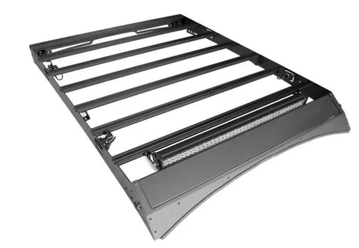 Cali Raised 14-21 Toyota Tundra Crew Max Premium Roof Rack – 52In Dual Row Blue Small/No Lights