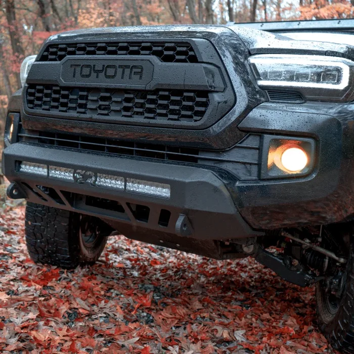 Cali Raised 16-23 Toyota Tacoma Stealth Bumper – No Bull Bar / 32In Led Bar Combo W/ Tall Switch