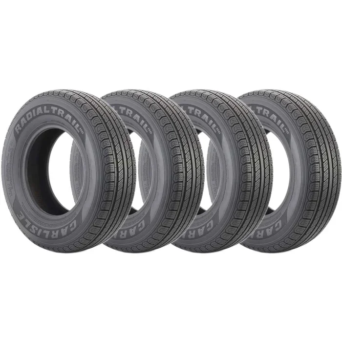 Carlisle Radial Trail HD Trailer Tire LRC 6ply ST185/80R13 Pack of 4