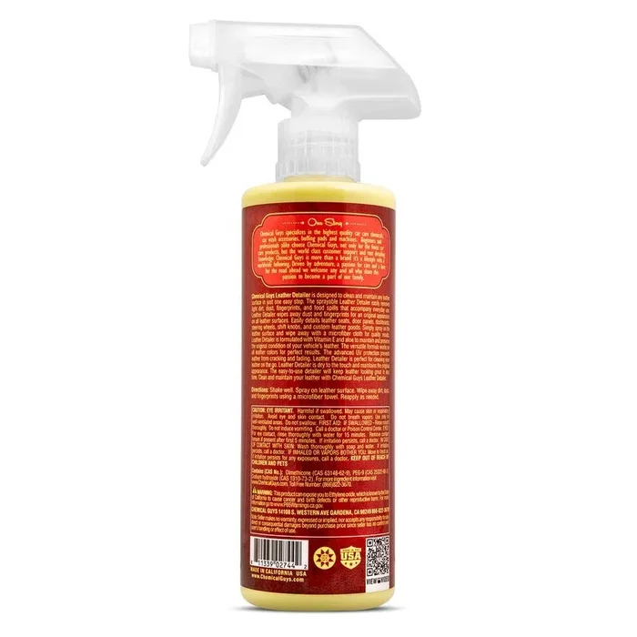 Chemical Guys Leather Quick Detailer Care Spray – Matte Finish – 16oz