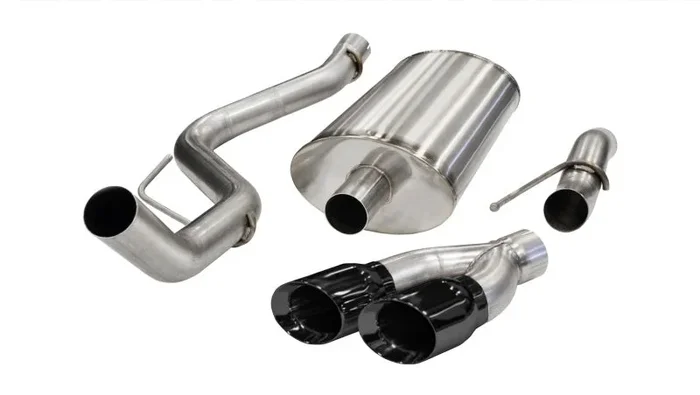 Corsa 2011-2014 Ford F-150 Raptor 6.2L V8 Black Sport Cat-Back Exhaust41.0 lb