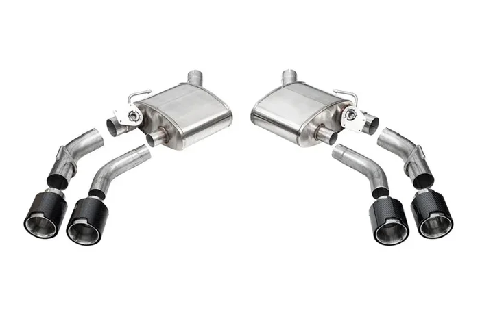 Corsa 2016-2024 Chevrolet Camaro SS / ZL1 Valved Axle-Back Exhaust w/ Carbon Fiber Quad Tips
