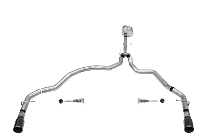 Corsa 2021-2025 Ford F-150 Regular Cab/6.5in Bed 5.0L V8 Xtreme Cat-Back Dual Rear Exit-Black PVD