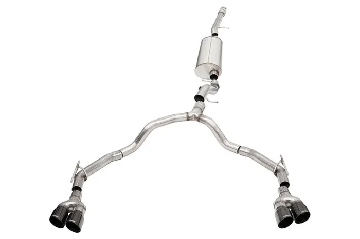 Corsa 2021-2025 Suburban / Yukon XL 6.2L 4WD Dual Rear 3in to 2.75in Sport Cat-Back DW 4in BLK Tips