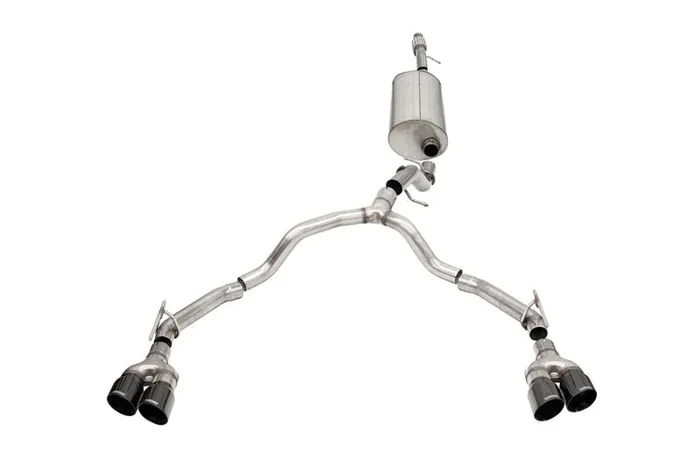 Corsa 21-22 Tahoe/GMC Yukon 4DR 5.3L 4WD Dual Rear 3in – 2.75in Sport Cat-Back DW 4in BLK Tips