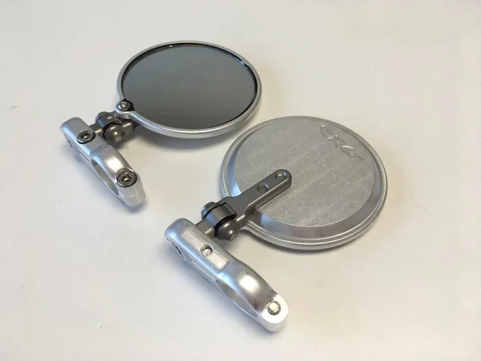 CRG Hindsight Folding 3 in. Round Bar-End Mirror Right – Silver0.39 lb