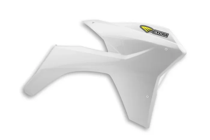 Cycra 11-13 KTM 125-500 SX/XC/SX-F/XC-F/XC-W/XCF-W/EXC-F Powerflow Radiator Shrouds – White