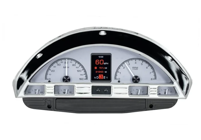 Dakota Digital 1956 Ford Pickup HDX System, Silver Face