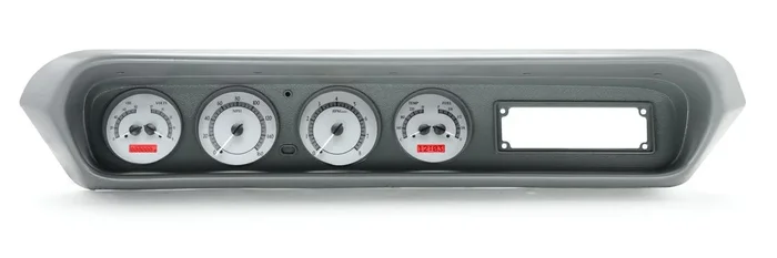 Dakota Digital 1964-67 Pontiac GTO VHX System, Silver Alloy Style Face, Red Display