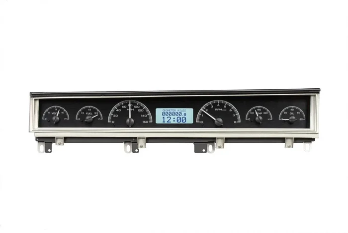 Dakota Digital 1968-70 Dodge Coronet, Belvedere Non-Rallye B-Body VHX System, Black Alloy Style Face, White Display