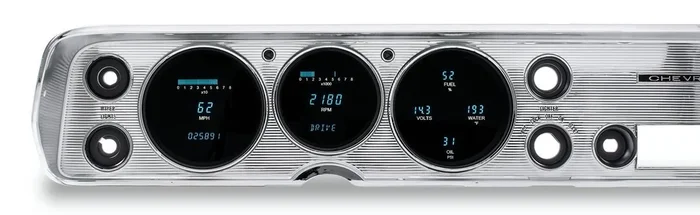 Dakota Digital 64 Chevelle VFD system w/o air – Teal
