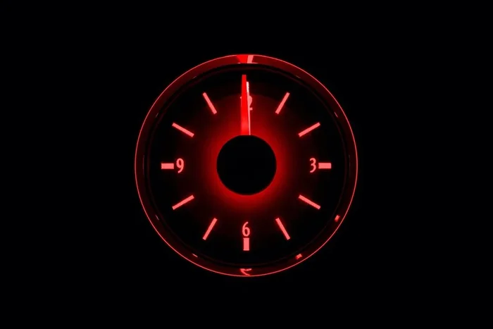 Dakota Digital Universal VLC Analog Clock, 3, Silver Alloy Style Face, Red Display