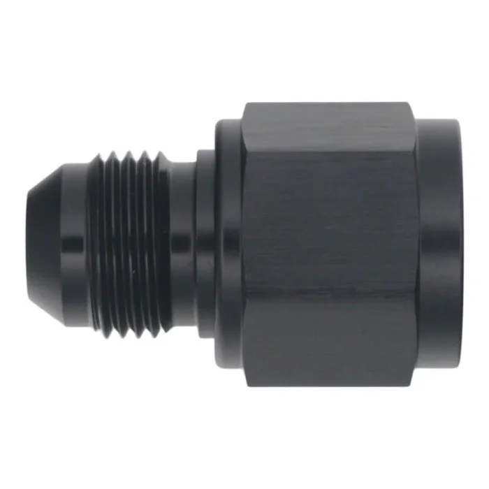 DeatschWerks 10AN Female Flare to 8AN Male Flare Reducer – Anodized Matte Black