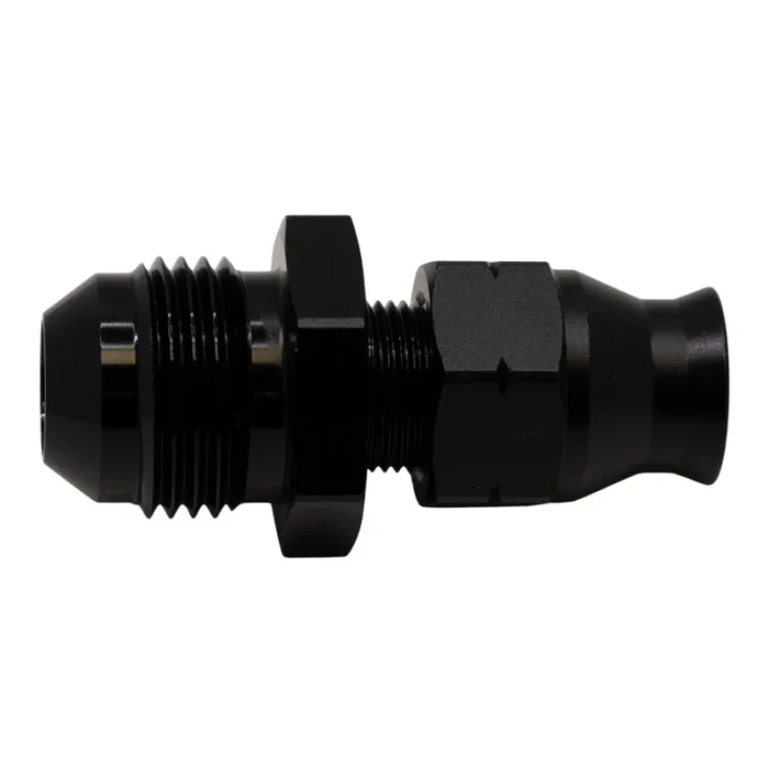 DeatschWerks 8AN Male Flare to 5/16in Hardline Compression Adapter – Anodized Matte Black