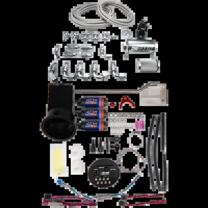DeatschWerks 94-02 Nissan Silvia and Skyline X2 Surge Module with DW420 Pumps and PTFE Plumbing Kit