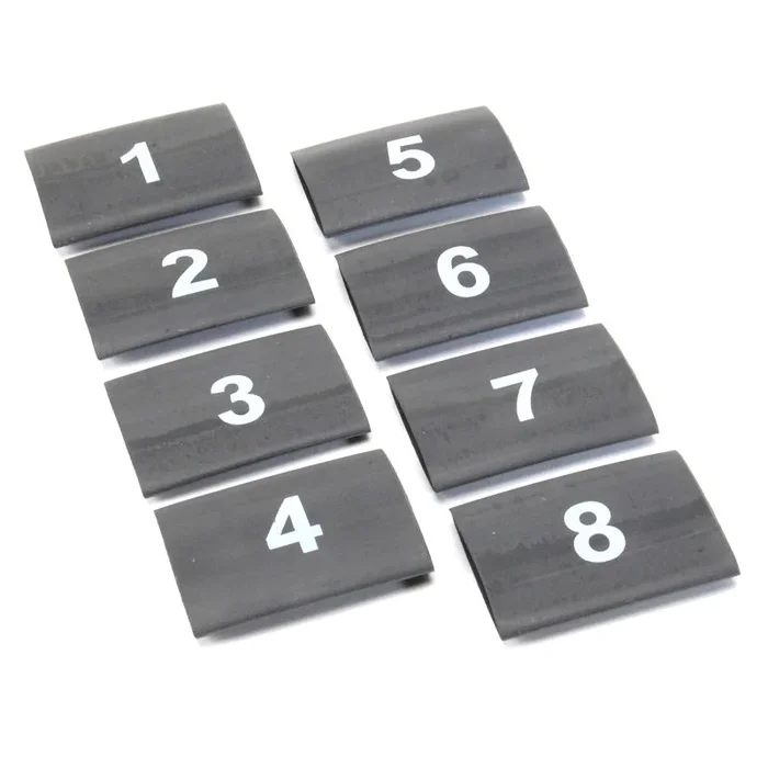 DEI Wire Markers 8pc Set Numbered 1-8 – Black