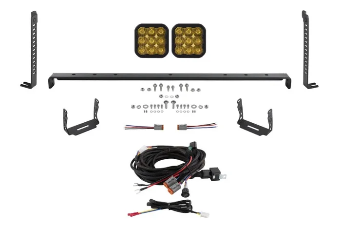 Diode Dynamics 14-23 Toyota 4Runner SS5 Stealth Grille LED 2-Pod Kit – Sport Yellow Driving