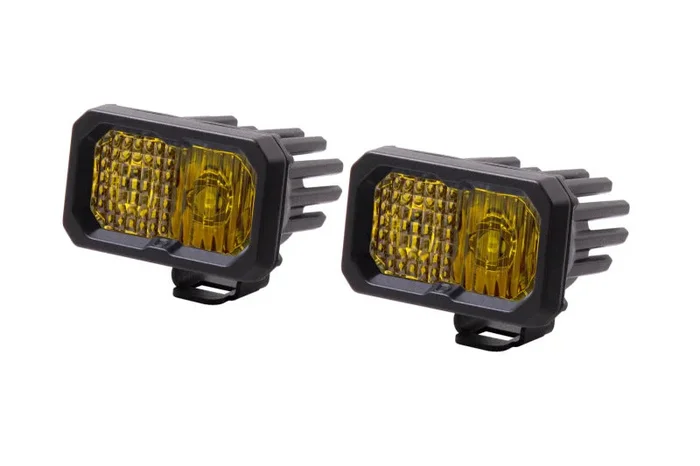 Diode Dynamics Stage Series 2 In LED Pod Sport – Yellow Combo Standard ABL (Pair)