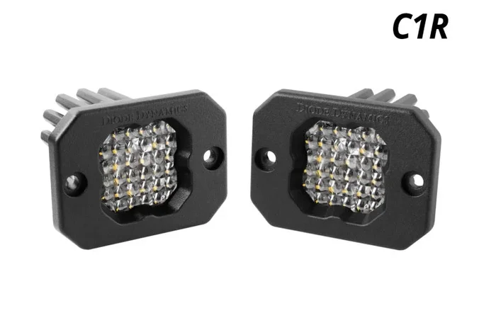 Diode Dynamics Stage Series C1R – White Flood Flush Mount LED Pod (Pair)