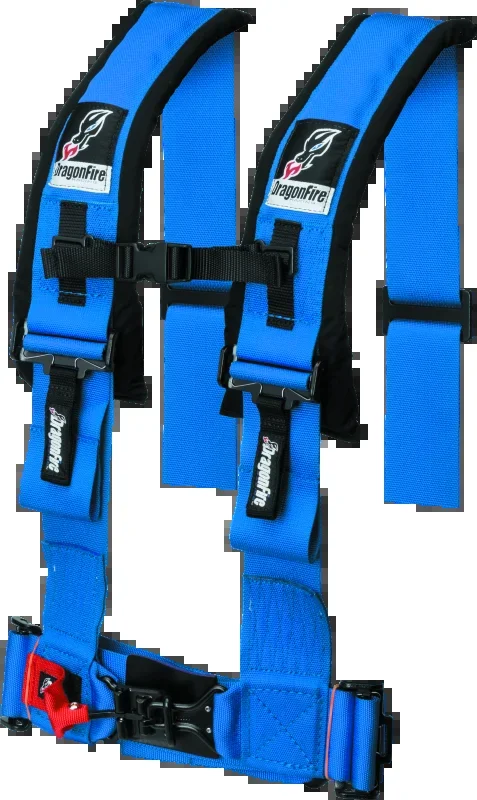 DragonFire Racing Harness- H-Style- 4-Point- 3in Buckle- Blue6.5 lb
