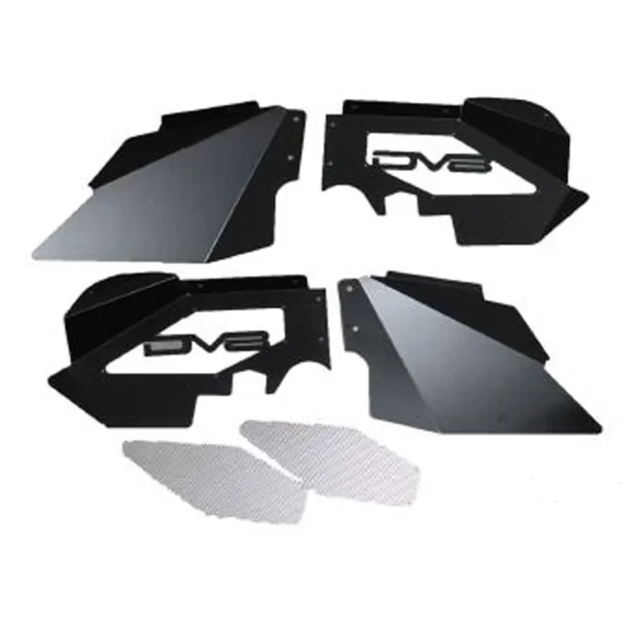 DV8 Offroad 07-18 Jeep Wrangler JK Front Aluminum Inner Fender – Black