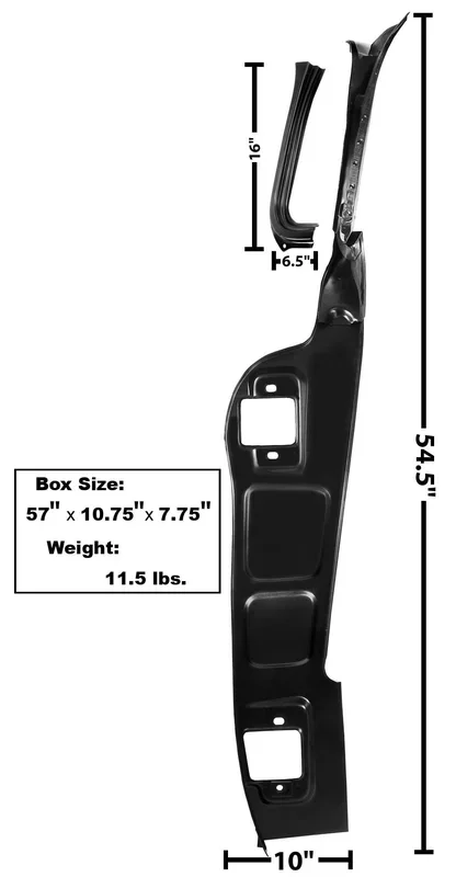 Dynacorn 1955-59 Chevrolet Truck A Pillar Frame RH [2 Pieces]