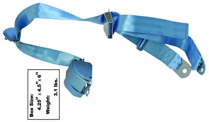 Dynacorn 65-73 Seat Belt 3-Point Mount Blue