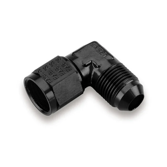 Earls Swivel Fitting Female to Male 4an 90 Deg