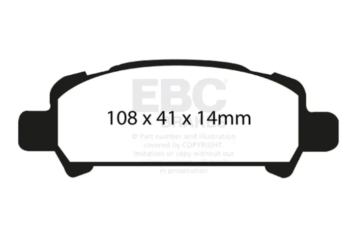 EBC 02-06 Subaru Baja 2.5 Yellowstuff Rear Brake Pads1.7 lb