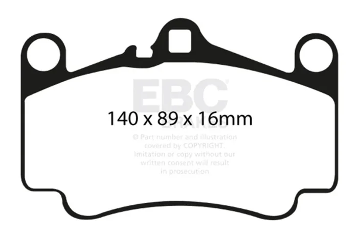 EBC 03-05 Porsche 911 (996) (Cast Iron Rotor only) 3.6 Carrera 4S Redstuff Front Brake Pads5.2 lb