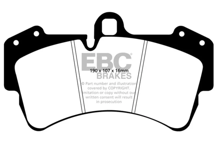 EBC 03-07 Porsche Cayenne 4.5 (350mm Rotors) Redstuff Front Brake Pads9.2 lb