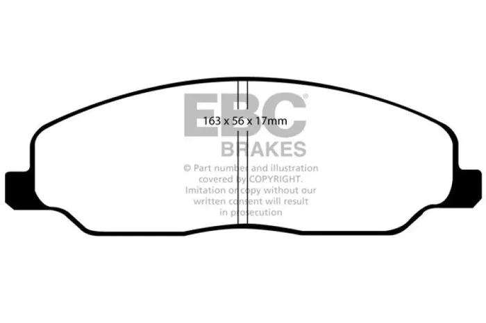 EBC 05-10 Ford Mustang 4.0 Yellowstuff Front Brake Pads4.2 lb