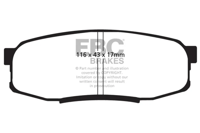 EBC 08+ Lexus LX570 5.7 Ultimax2 Rear Brake Pads2.5 lb