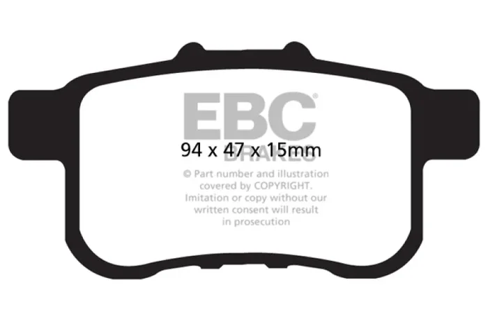 EBC 09-14 Acura TSX 2.4 Redstuff Rear Brake Pads1.9 lb