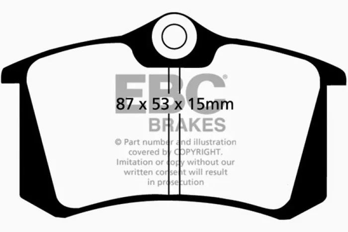 EBC 10-13 Audi A3 2.0 TD Redstuff Rear Brake Pads1.8 lb
