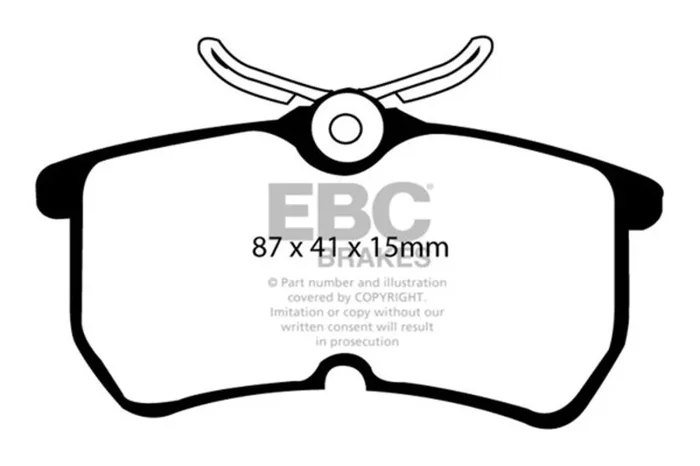 EBC 13-19 Ford Fiesta ST 1.6T Bluestuff Rear Brake Pads1.6 lb