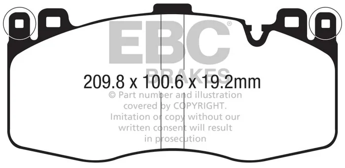 EBC 2015+ BMW X5M 4.4TT (F85) Bluestuff Front Brake Pads13.4 lb