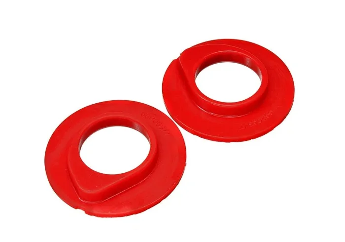 Energy Suspension 90-96 Ford F-150/Ford Bronco Front Coil Spring Isolator Set – Red