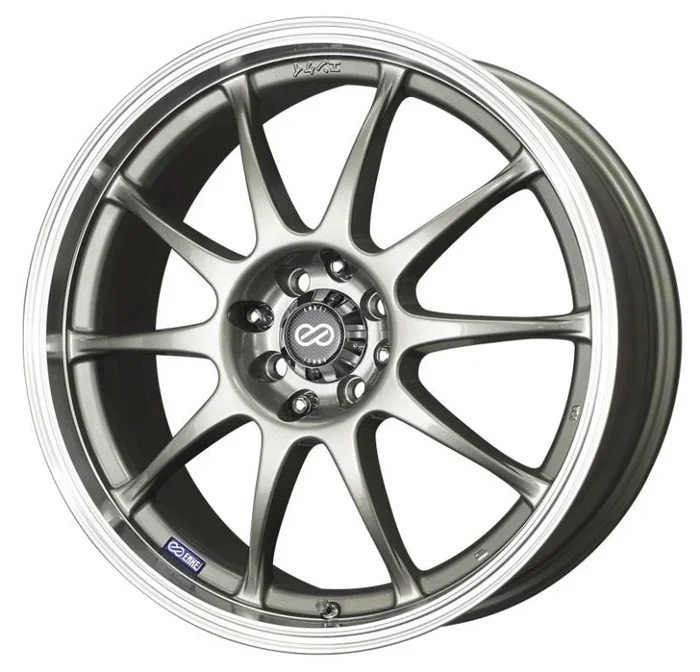 Enkei J10 18×7.5 5×100/114 38mm Offset 72.6mm Bore Dia Silver w/ Machined Lip Wheel