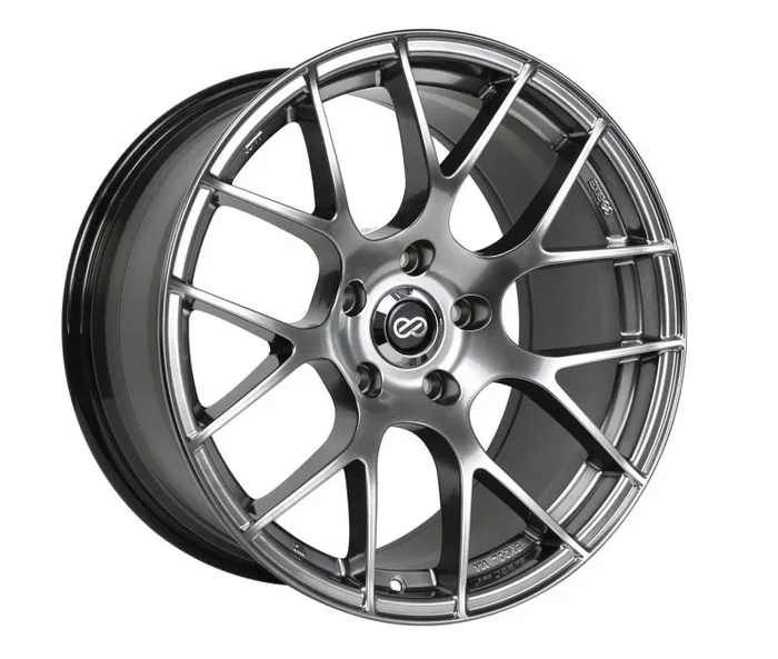Enkei Raijin 19×8.5 35mm Offset 5×114.3 Bolt Pattern 72.6 Hub Bore Hyper Silver Wheel28.3 lb
