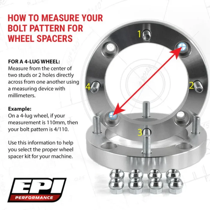 EPI 4/156 Wheel Spacer 1 in. 3-8 Stud 24 Thread