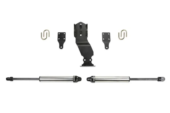 Fabtech 17-21 Ford F250/F350 4WD Dual Steering Stabilizer System w/DL 2.25 Shocks38.7 lb