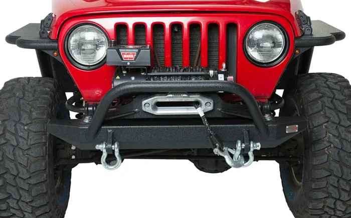 Fishbone Offroad 97-06 Jeep Wrangler TJ Rubicon Front Bumper W/Winch Guard – Blk Textured Powdercoat