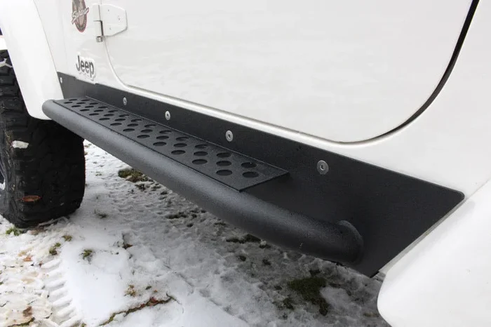 Fishbone Offroad 97-06 Jeep Wrangler TJ Steel Rock Slider – Black Textured Powdercoat