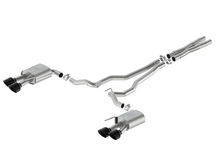 Ford Racing 2024 Mustang 5.0L Extreme Non-Active Cat-Back Exhaust w/Valance – Black Tip