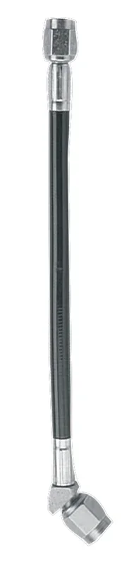 Fragola -3AN Black Covered Assembly Straight x 45 Degree 18in