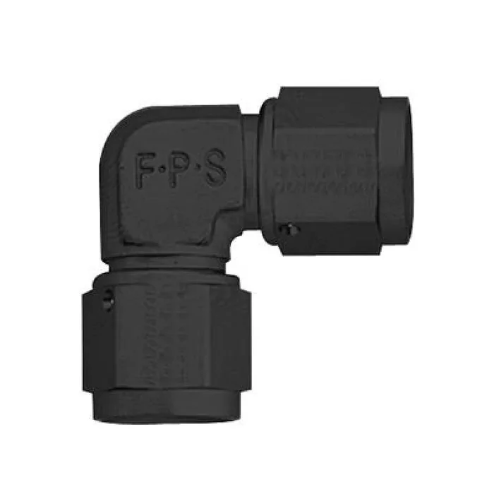 Fragola -3AN x 90 Degree Female Coupler – Black