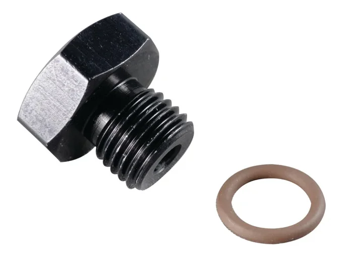 Fragola -6AN Port Plug 9/16-18 – Black